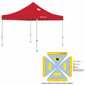 10' x 10' Red Rigid Pop-Up Tent Kit, Full-Color, Dynamic Adhesion (2 Locations)